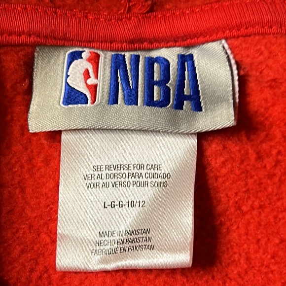 NBA Houston Rockets Red Hoodie Size Large - Picture 4 of 6